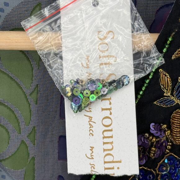 Soft Surroundings Vistosa Beaded Velvet Burnout Tunic Top Embroidered Sz PXS - Picture 6 of 9